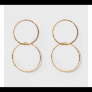 Double hoop BaubleBar earrings